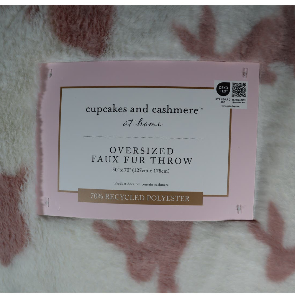 Cupcakes and Cashmere Pink Easter Bunny Throw Blanket - Picture 2 of 4